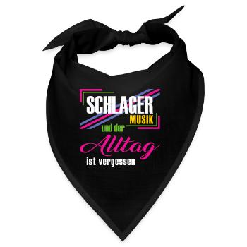 Schlagermusik und der Alltag ist vergessen - Bandana - Schwarz - Vorne