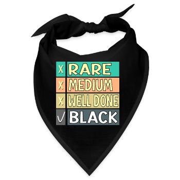 FLEISCH STEAK GARGRAD LUSTIG BBQ GRILL - Bandana - Schwarz - Vorne