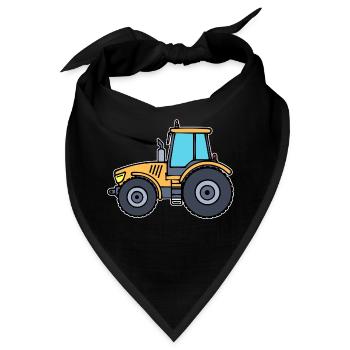 Landleben Fahrzeug Traktor Landmaschinen Landwirt - Bandana - Schwarz - Vorne