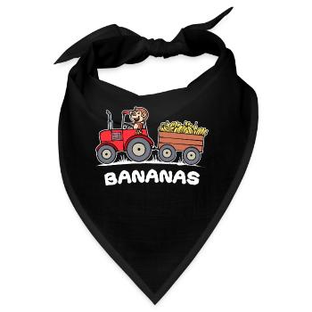 Traktor Bauer Spruch Feld Landmaschinen Ackerbau - Bandana - Schwarz - Vorne