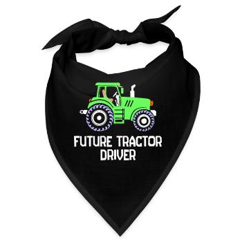Nutzfahrzeug Statement Landleben Traktor Bauer - Bandana - Schwarz - Vorne