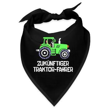 Landleben Fahrzeug Landwirt Traktor Statement - Bandana - Schwarz - Vorne