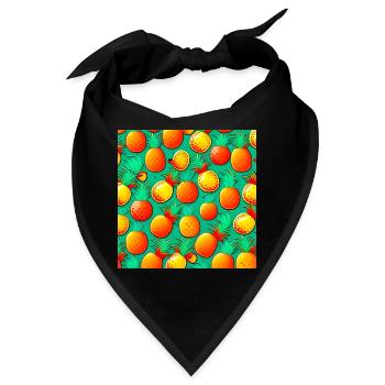 Ananas-Paradies - Bandana - Schwarz - Vorne