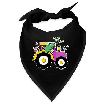 Traktor Bauer Landmaschinen Kraftfahrzeug Ackerbau - Bandana - Schwarz - Vorne