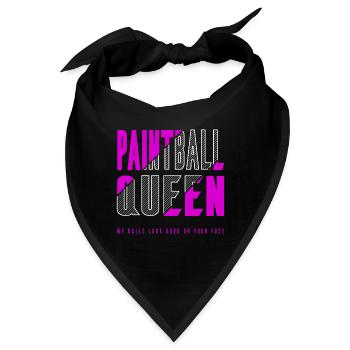 Paintball Königin - Bandana - Schwarz - Vorne