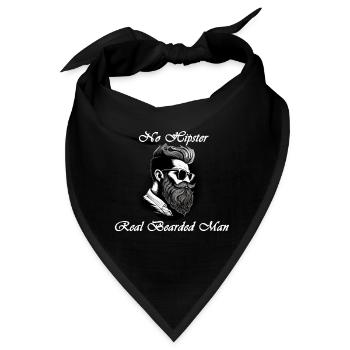 no Hipster weiß - Bandana - Schwarz - Vorne