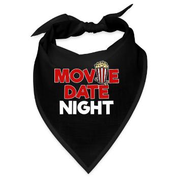 Popcorn Statement Movies Kino Nacht Streaming - Bandana - Schwarz - Vorne