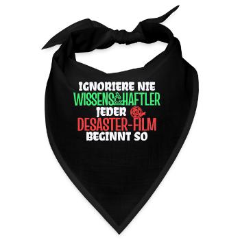 Film Schauen Movies Statement Dvd Abend Kinoabend - Bandana - Schwarz - Vorne