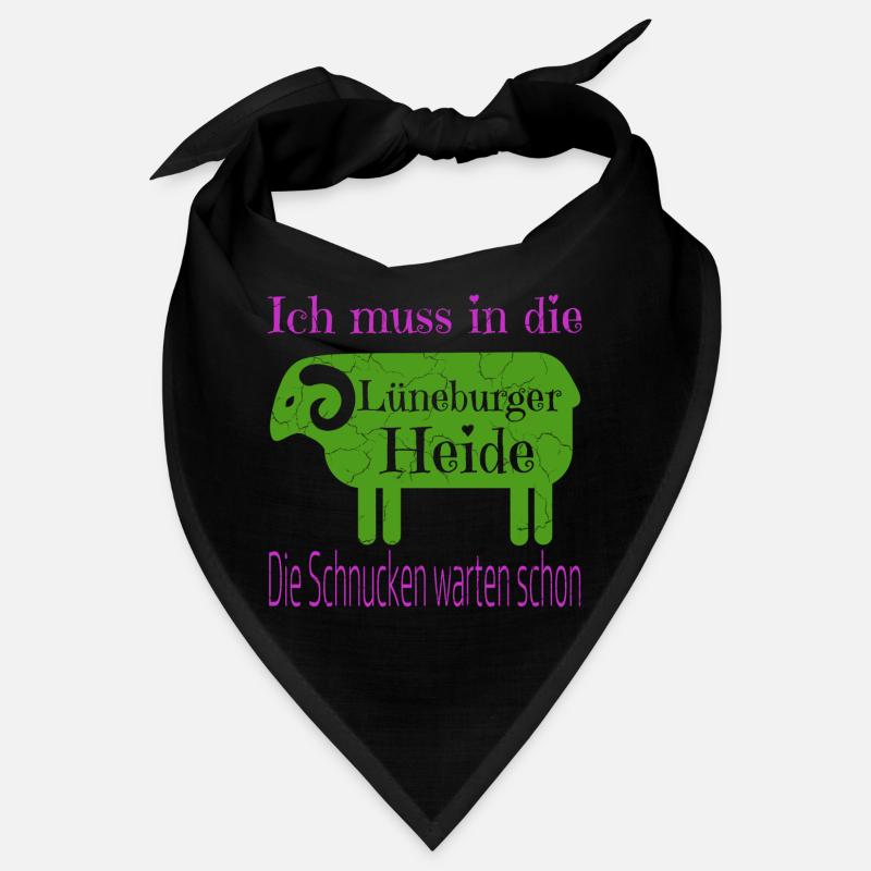 Lüneburger Heide Motiv - Bandana - Schwarz