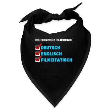 Film Schauen Movies Streaming Theater Statement - Bandana - Schwarz - Vorne