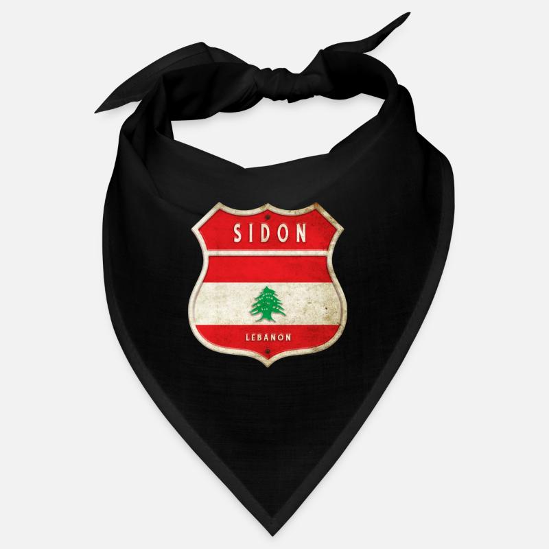 Sidon Libanon Wappen Flaggen Design Bandana