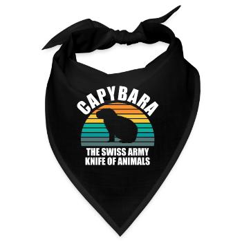 Capybara Zootier Design - Bandana - Schwarz - Vorne