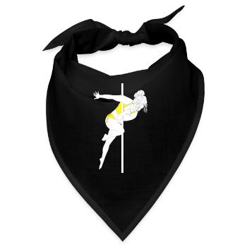 Pole Fitness Gelb Bikini Silhouette - Bandana - Schwarz - Vorne