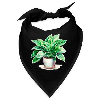 Zimmerpflanze Wasserfarben - Bandana - Schwarz - Vorne