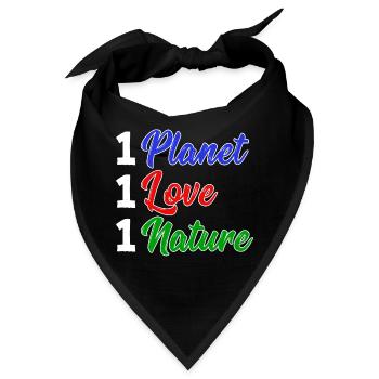 Mutter Erde Planet Natur Statement Naturschutz - Bandana - Schwarz - Vorne