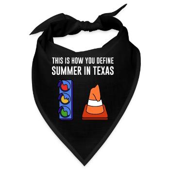 Das texanische Wetter lässt das Sommerdesign für - Bandana - Schwarz - Vorne