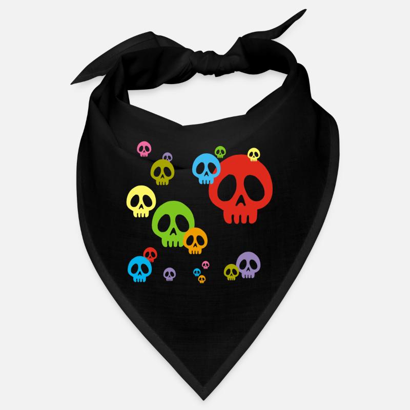 Mehrfarbiger Manga-Schädel Bandana