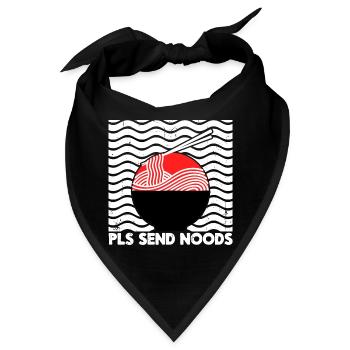 Japanisch Ramen Statement Manga Anime Fernost - Bandana - Schwarz - Vorne
