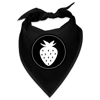 Frucht Erdbeere - Bandana - Schwarz - Vorne