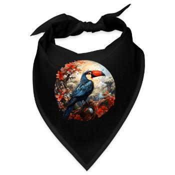 Toucan retro style - Bandana - Schwarz - Vorne