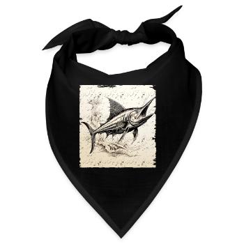 Marlin retro style - Bandana - Schwarz - Vorne