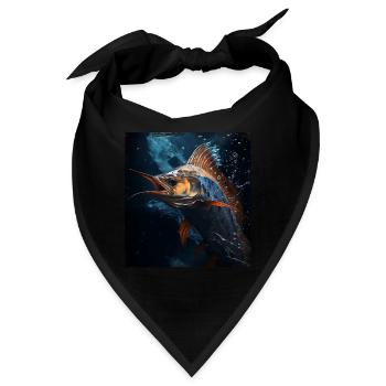 Marlin under Water - Bandana - Schwarz - Vorne