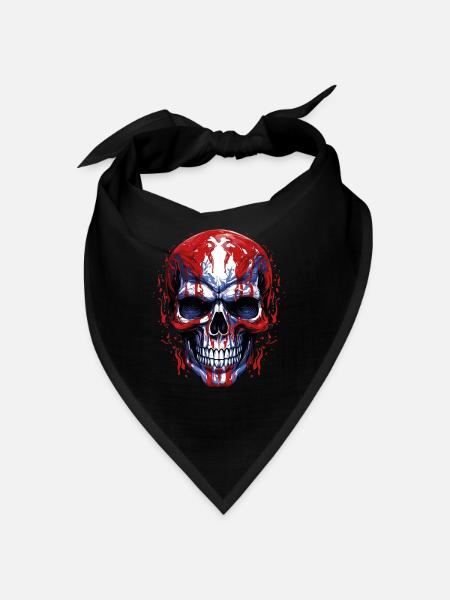 Flags Skull Graphic - Bandana - black - Front