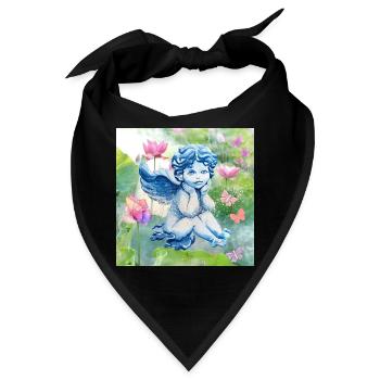 Engel und Schmetterlinge - Bandana - Schwarz - Vorne