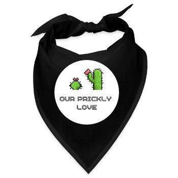 Unsere Stachelige Liebe Pixelkunst - Bandana - Schwarz - Vorne