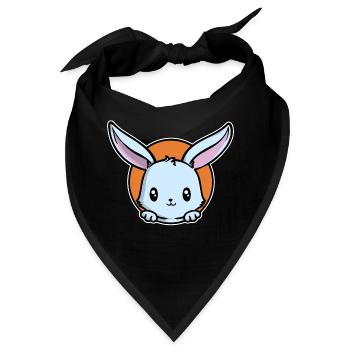 Häschen Haustiere Lieblingstier Knuddeltier - Bandana - Schwarz - Vorne