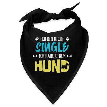 Hund Statement Haustiere Kuscheltier Lieblingstier - Bandana - Schwarz - Vorne