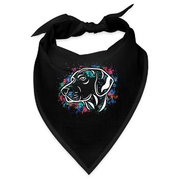 Haustiere Hund Lieblingstier Kuscheltier Heimtier - Bandana - Schwarz - Vorne