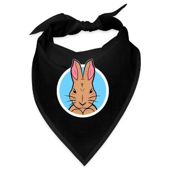 Lieblingstier Häschen Kuscheltier Haustiere Tiere - Bandana - Schwarz - Vorne