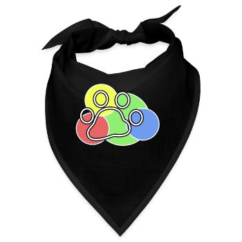 Tiere Knuddeltier Heimtier Lieblingstier Haustiere - Bandana - Schwarz - Vorne