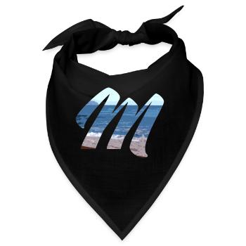 Meereswellen Kunst Design - Bandana - Schwarz - Vorne