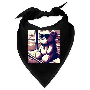 Teddy Manga II - Bandana - Schwarz - Vorne