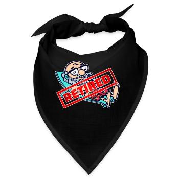 Senior Ruhestand Spruch Pensionär Lebensabend - Bandana - Schwarz - Vorne
