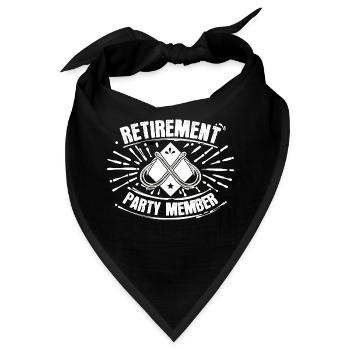 Pensionist Pensionierung Statement Ruhestand - Bandana - Schwarz - Vorne