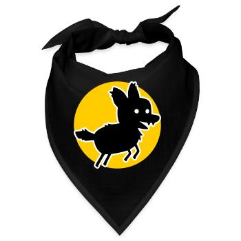 Wolf – Wildes Naturmotiv & Tierschutz Statement - Bandana - Schwarz - Vorne