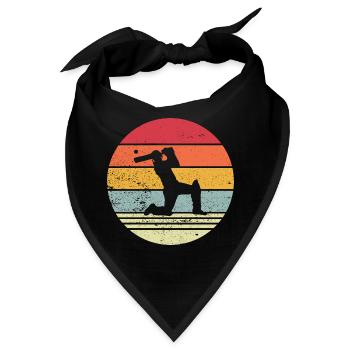 Lustiges Kricket Spruch Vintage Cricket Spiel - Bandana - Schwarz - Vorne