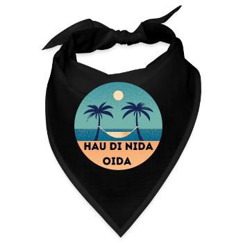 Hau di nida Oida. - Bandana - Schwarz - Vorne