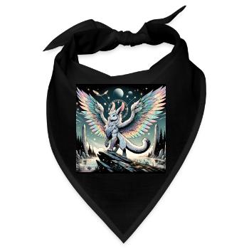 Mythischer Hasendrache - Bandana - Schwarz - Vorne