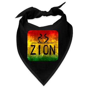 Raggae Zion - Bandana - Schwarz - Vorne
