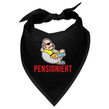 Pensionist Senior Freizeit Ruhestand Spruch - Bandana - Schwarz - Vorne