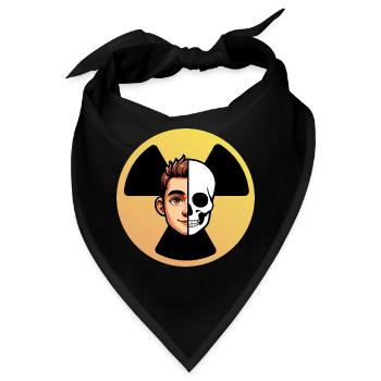 Logo Radioaktives Gesicht Skelett Humor Radiologie - Bandana - Schwarz - Vorne