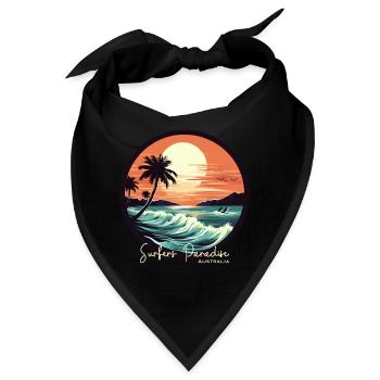 Surfers Paradise Australia - Bandana - Schwarz - Vorne