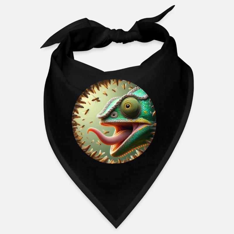 Chameleon with bees and long tongue Bandana