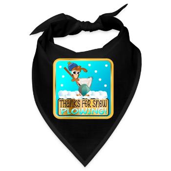 WINTERHUHN - DANKE FÜRS SCHNEEPFLÜGEN - Bandana - Schwarz - Vorne
