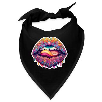 Lips are loving you - Bandana - Schwarz - Vorne