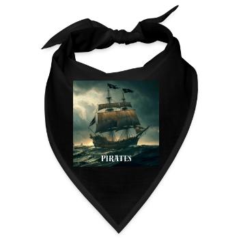 Piratenschiff - Bandana - Schwarz - Vorne
